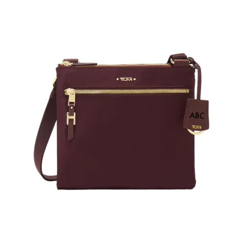 TUMI Voyageur Nylon Shoulder Bag Crossbody Bag Women's Beet Red