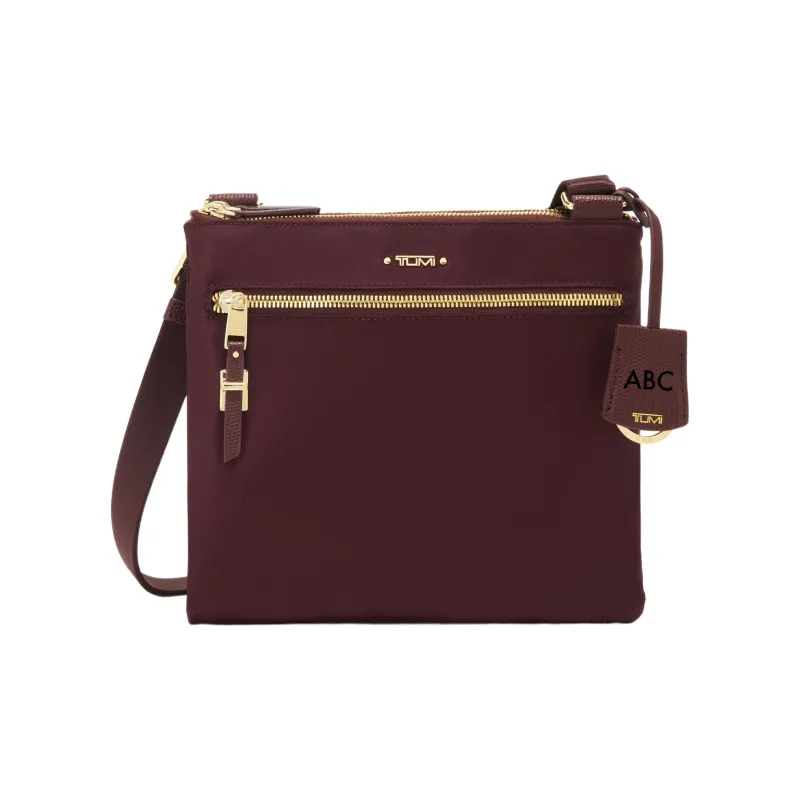 TUMI Voyageur Nylon Shoulder Bag Crossbody Bag Women's Beet Red-0