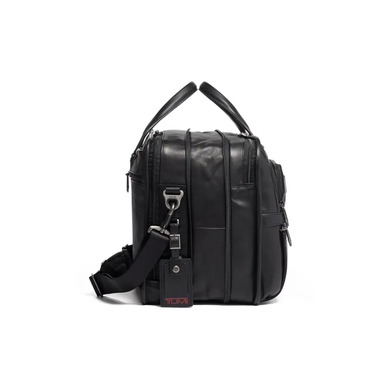 TUMI Leather Handbag, Shoulder Bag, Crossbody Bag, Briefcase Men's Black-3