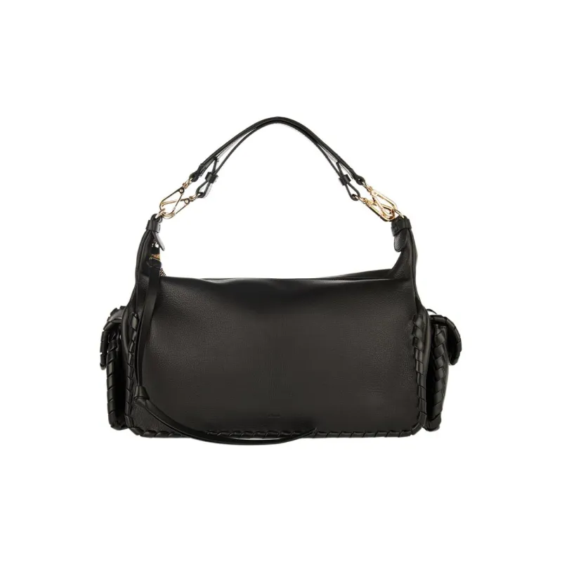 Chloe Leather One Shoulder Handbags Women's Black-0