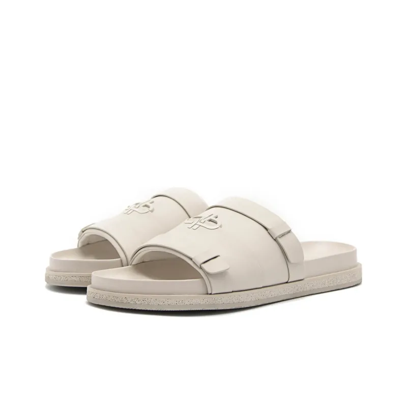 PEDRO Slide Slippers Men Black/Light Taupe-1