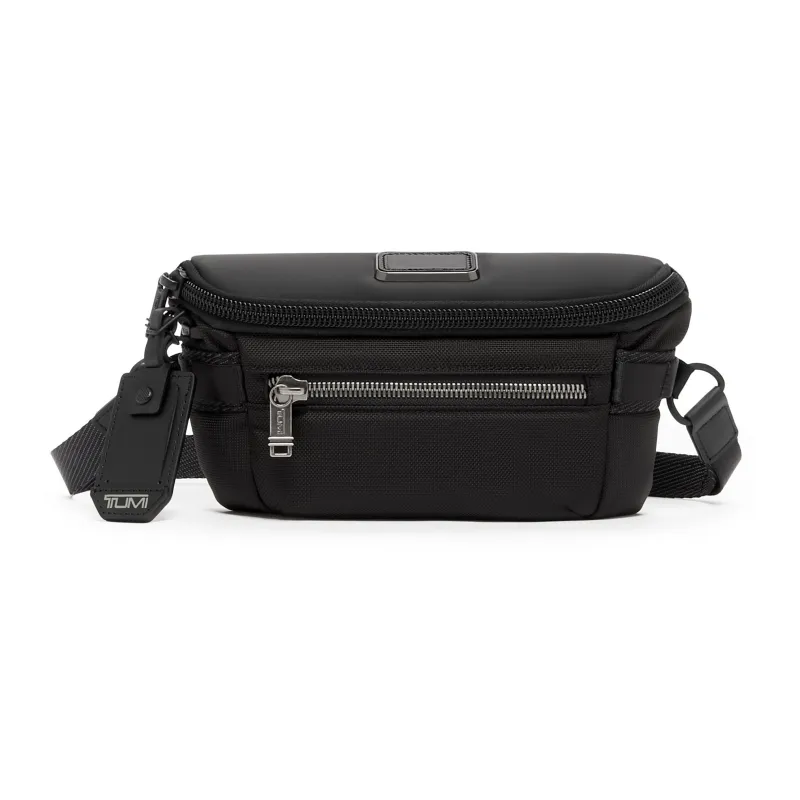 TUMI Alpha Bravo Ballistic Nylon Shoulder Bag Crossbody Bag Sling Bag Fanny Pack Men's Black-0