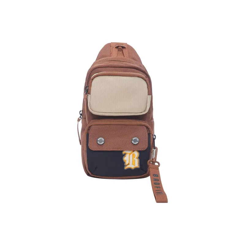 LiNing Badfive Polyester Crossbody Bag, Sling Bag Regular Unisex Dark Brown/Black-0