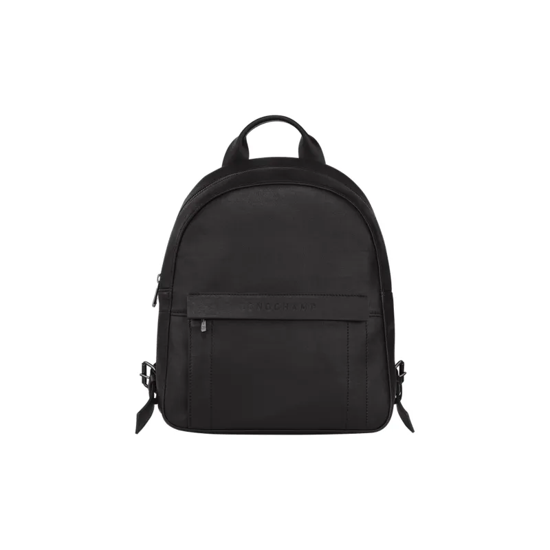 LONGCHAMP 3D Calfskin With Sheepskin Trim Backpack Women's Black-0
