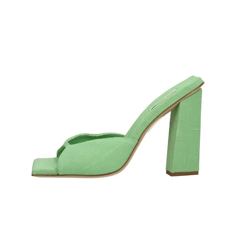 GIA BORGHINI Fashion Slippers Women's Green-0