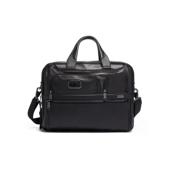 TUMI Leather Handbag, Shoulder Bag, Crossbody Bag, Briefcase Men's Black