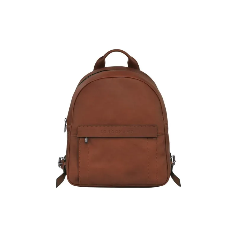 LONGCHAMP 3D Calfskin With Sheepskin Trim Backpack Women's Brown-0