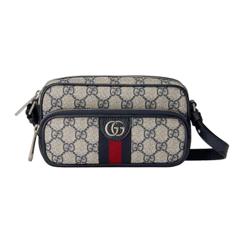 GUCCI Ophidia Canvas With Leather Trim Crossbody Bag, Shoulder Bag Women's
