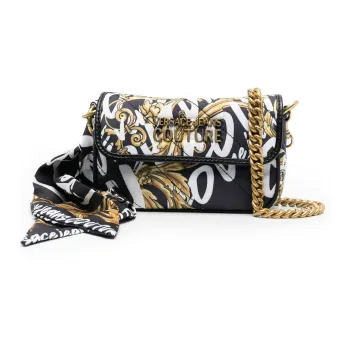 VERSACE JEANS COUTURE Polyester Crossbody Bag, Shoulder Bag Regular Women's Black