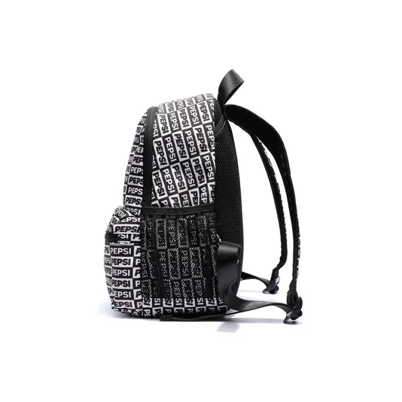 Pepsi Fabric Backpack Regular Unisex Black White-9