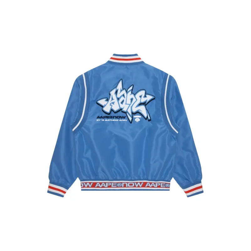 Aape Logo print Varsity Jacket-3