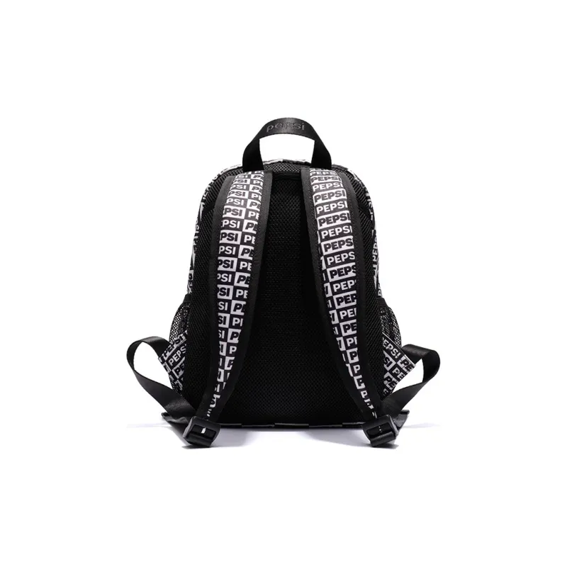 Pepsi Fabric Backpack Regular Unisex Black White-7