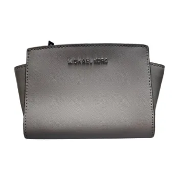 MICHAEL KORS Selma Textured Leather Ear Bag Shoulder Bag Crossbody Bag Mini Women's Gray