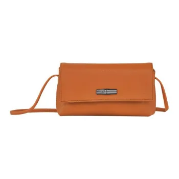 LONGCHAMP Roseau Essential Cow Leather Clutches Shoulder Bags Women's Orange