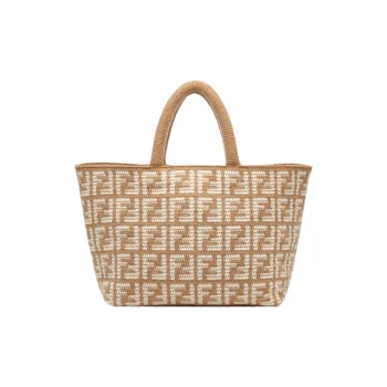 FENDI Cashmere Tote Bag, Shopping Bag, Handbag Tubas Women's Brown