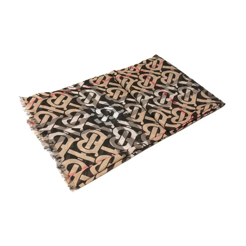 Burberry Knit Scarves Unisex Archive Beige-3
