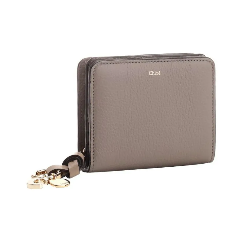 Chloe Calfskin Wallet Women's Taupe-2