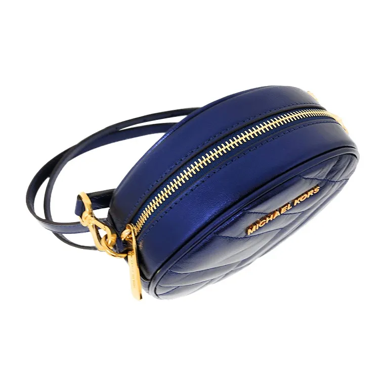 MICHAEL KORS Vivianne Leather Round Cake Bag Shoulder Bag Crossbody Bag Women's Midnight Blue-2