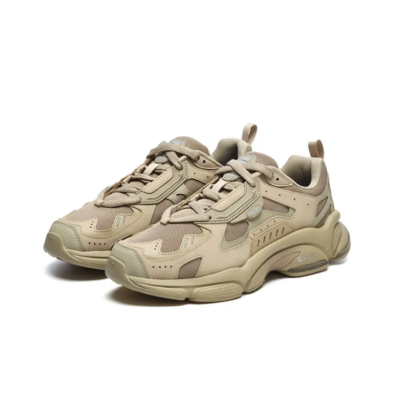FILA FUSION Rjv D Anti Slip Wear Resistant Low Top Casual Shoes Men's Sandy Gray-1