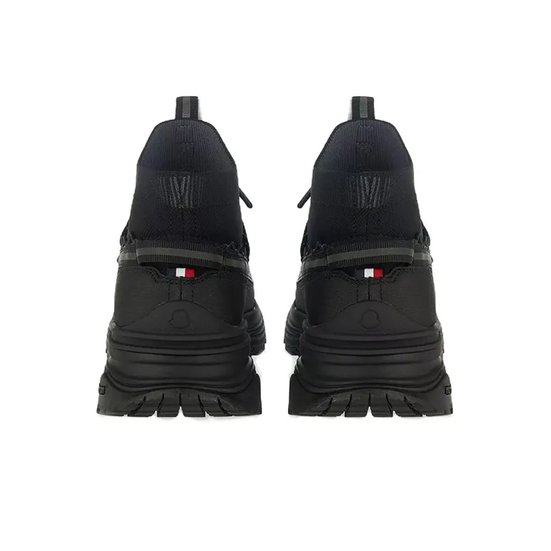 Moncler Monte Runner Slip Resistant High Top Casual Shoes Men's Black-4