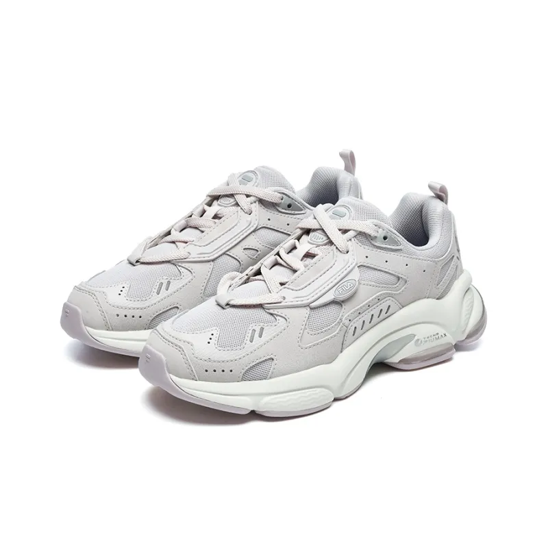 FILA FUSION Rjv D Anti-Slip Wear-Resistant Low-Top Casual Running Shoes Women's Gray Purple Silver-1