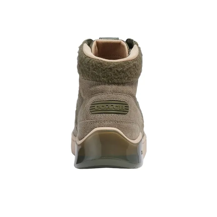 COACH High Top Stylish Skateboarding Shoes Men's Army Green-4
