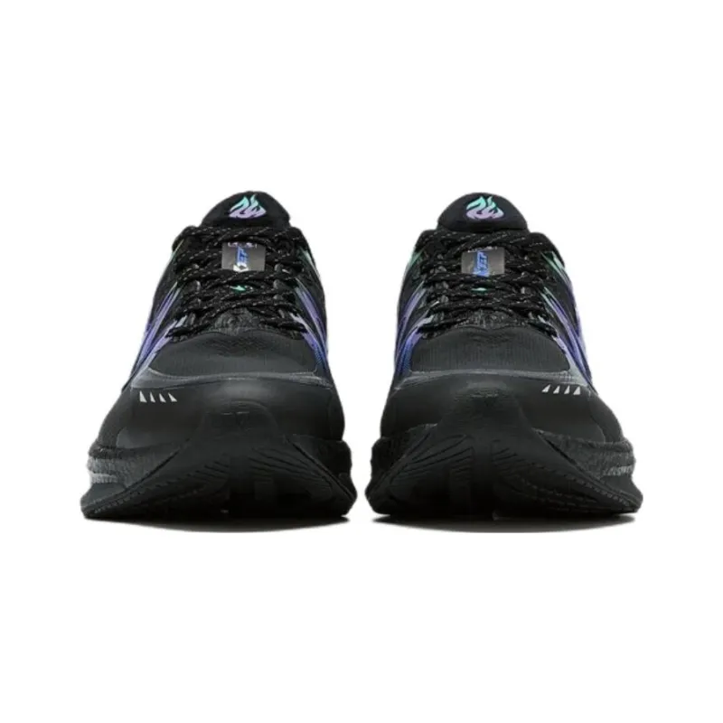 XTEP Wind & Fire 26th Generation Cushioned Anti Slip And Wear Resistant Warm Low Top Running Shoes Men's Black Blue-2