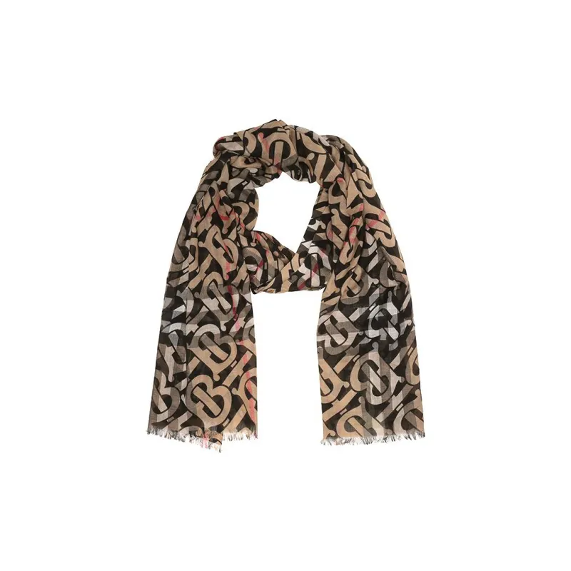 Burberry Knit Scarves Unisex Archive Beige-1