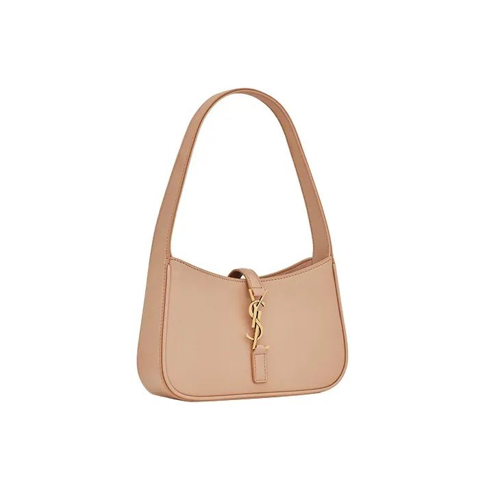 SAINT LAURENT Le 5 A 7 Mini Hobo Bag In Smooth Leather Rosy Sand-1