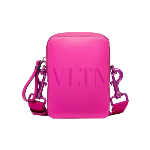 Valentino VLTN Calfskin Shoulder Bag Crossbody Bag Small Size Men's Pink