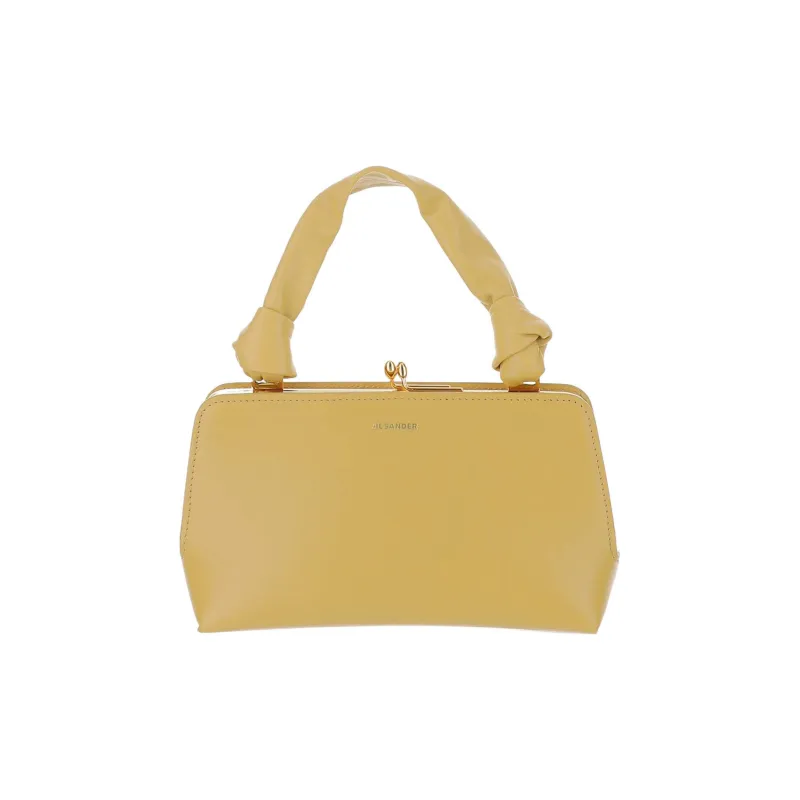 JIL SANDER Goji Logo Embossed Mini Top Handle Bag-0