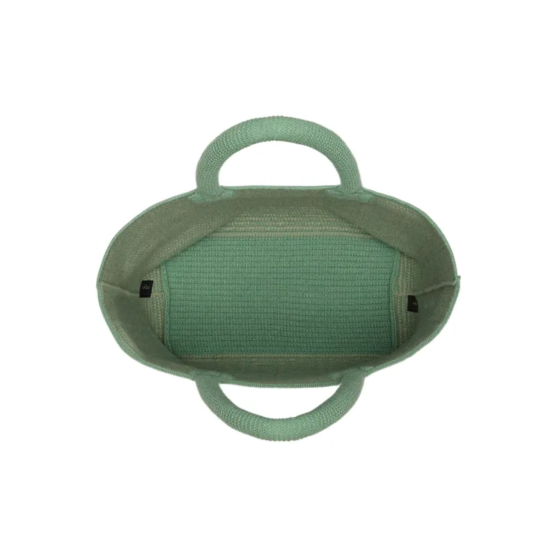 FENDI Cashmere Tote Bag, Shopping Bag, Handbag Large Size Women's Green-5