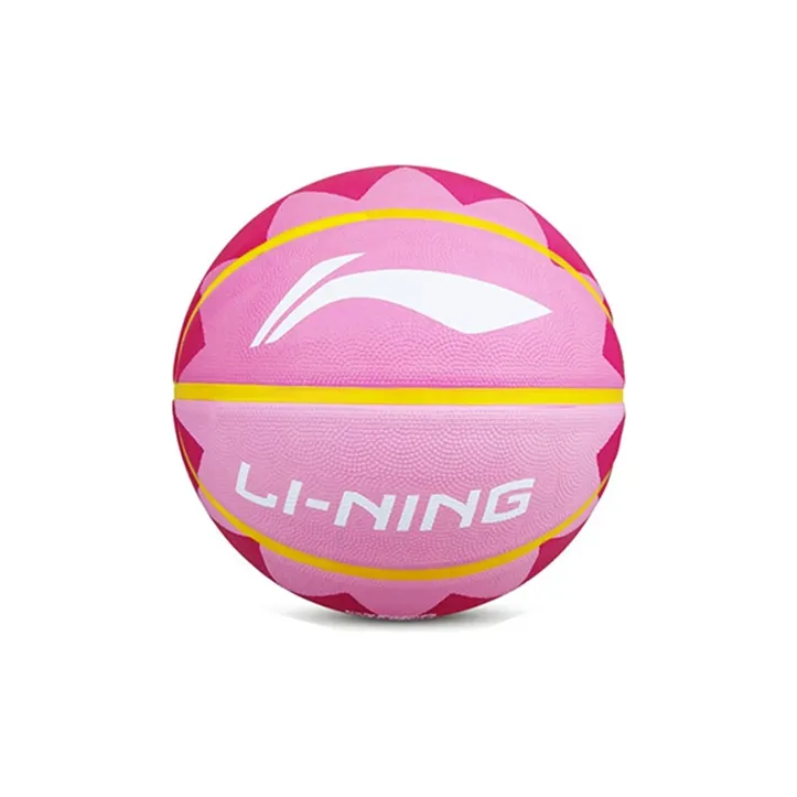 LiNing Rubber Basketball Pink Size 7 Training Unisex-2