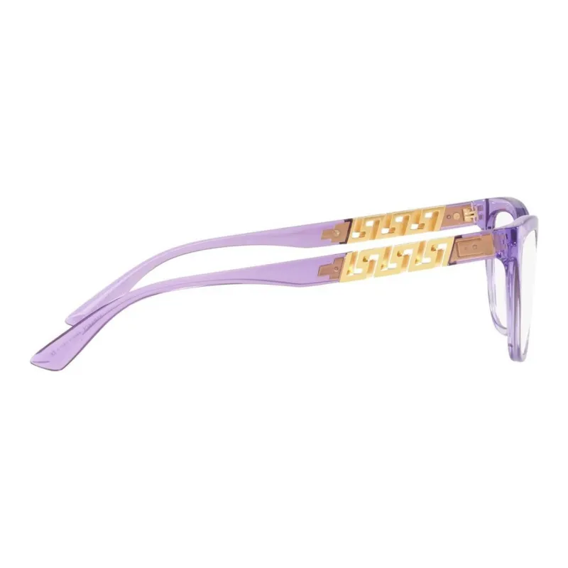 VERSACE Plate And Metal Frame Rectangular Sunglass Women's Light Purple-2