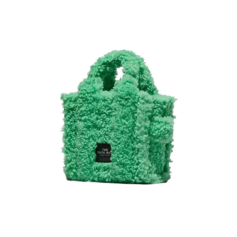 MARC JACOBS Plush Tote Bag Shopping Bag Shoulder Bag Crossbody Bag Handbag Mini Women's Green-1