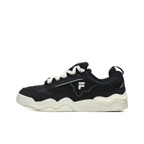 FILA FUSION KICK Wave Bottom Sneakers Skateboard Shoes Men Low-Top Black/Castle Gray