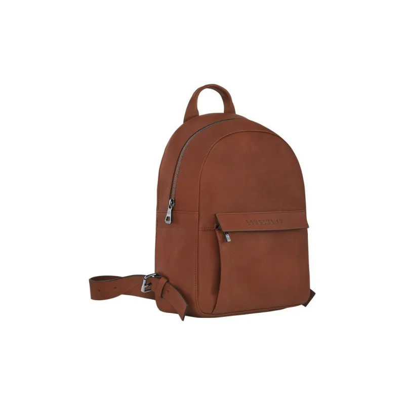 LONGCHAMP 3D Calfskin With Sheepskin Trim Backpack Women's Brown-1