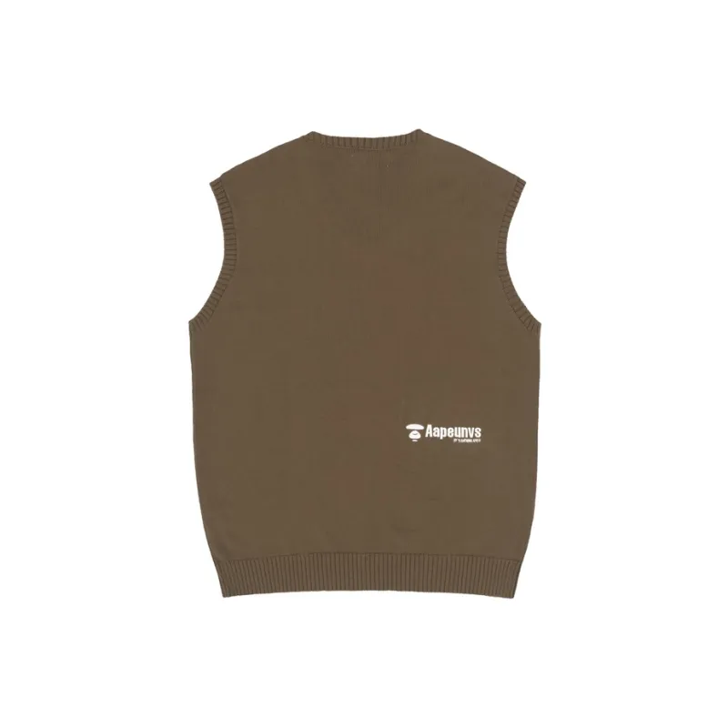 Aape Logo-patch Knit Sweater Vest-1