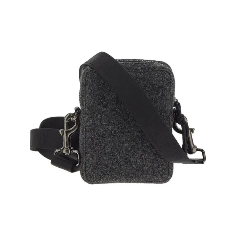 Valentino Wool Shoulder Bag, Crossbody Bag Men's Gray-2