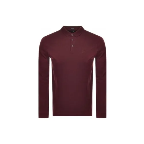 HUGO BOSS Polo Shirts Men Burgundy