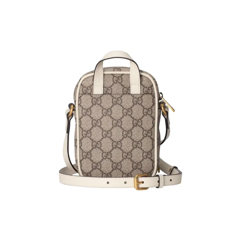 GUCCI Ophidia Monogram Messenger Crossbody Bag Male Beige-2