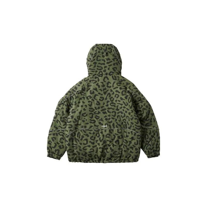 PALACE M Tech Hooded Jacket 'Olive Cheetah'-1