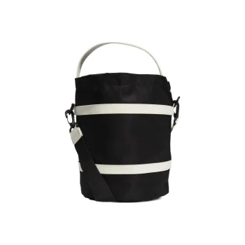Adidas Nylon Bucket Bag One Shoulder Handbag Small Size Unisex Black