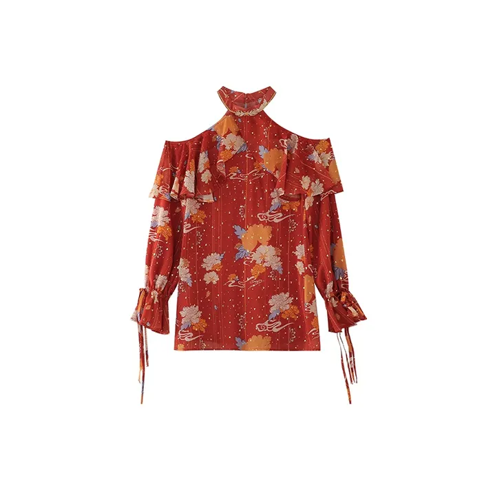 JINYE ORIENTAL Shirts Women's Sun Red-1