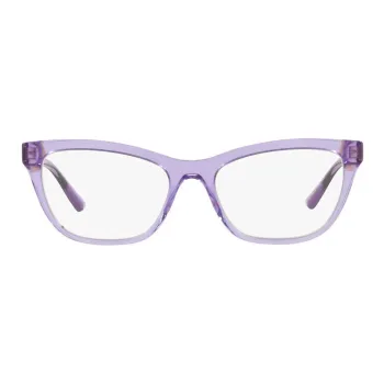 VERSACE Plate And Metal Frame Rectangular Sunglass Women's Light Purple
