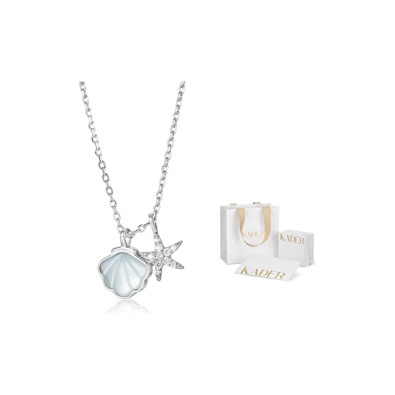 KADER 925 Sterling Silver Necklaces Women's Silver White, Goddess Exclusive Box-1