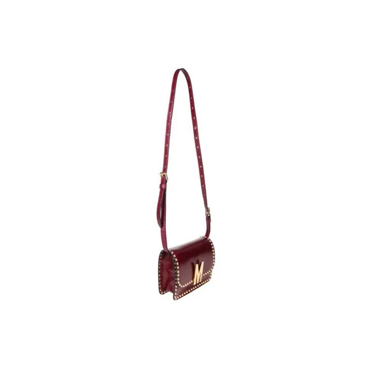 MOSCHINO Calfskin Shoulder Bag Crossbody Bag Women's Red-2