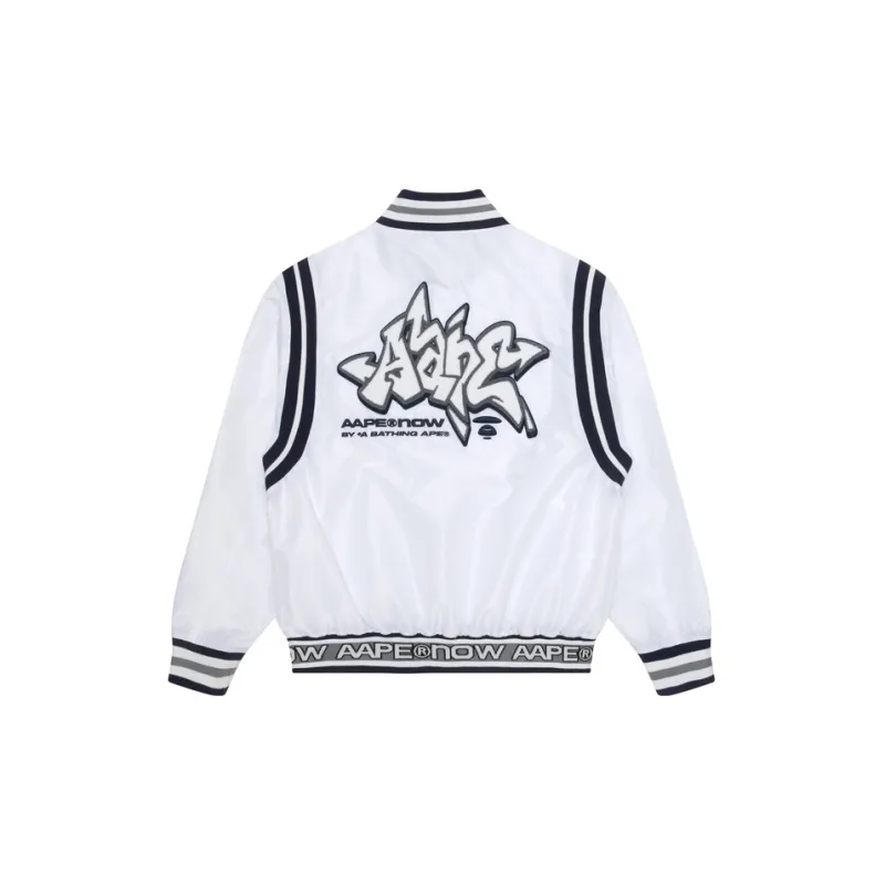 Aape Logo print Varsity Jacket-5