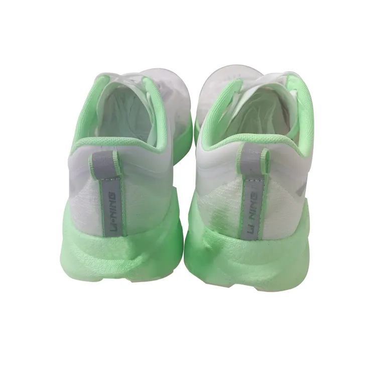 LiNing Super Light 19 Night Without Closing Shanghai Cushioning Low-Top Running Shoes Unisex White Green-2