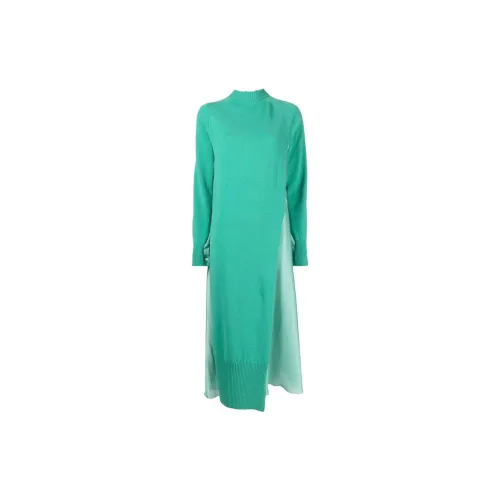 Sacai Long-Sleeved Dresses Women's Turquoise